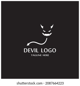 Devil logo vector icon template