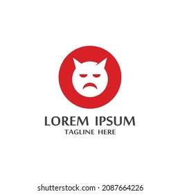 Devil logo vector icon template