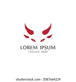 Devil logo vector icon template