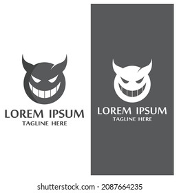 Devil logo vector icon template