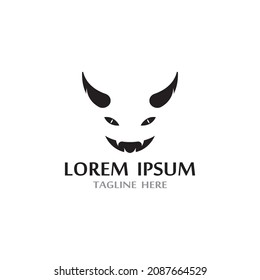 Devil logo vector icon template