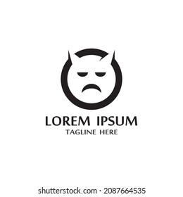 Devil logo vector icon template