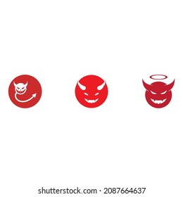 Devil logo vector icon template