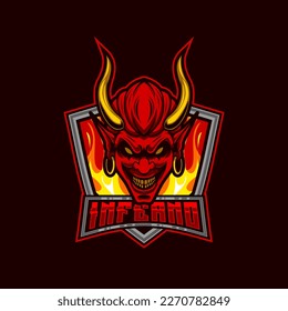 Devil Logo. Devil vector mascot logo design with modern illustration concept style for badge, emblem sport and esport team.