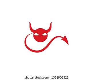 Devil logo vector template