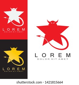 Devil logo vector template - Vector