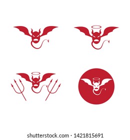 Devil logo vector template - Vector