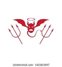 Devil logo vector template - Vector