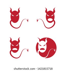 Devil logo vector template - Vector