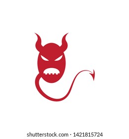 Devil Logo Vector Template Stock Vector (Royalty Free) 1351903328