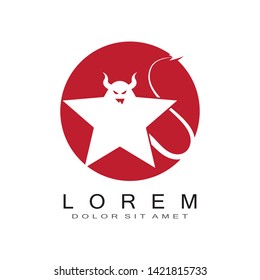 Devil logo vector template - Vector