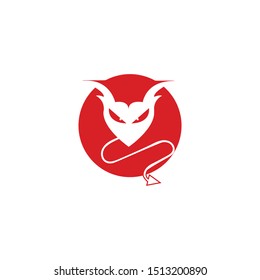 devil logo vector  template ilustration