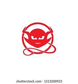 devil logo vector  template ilustration