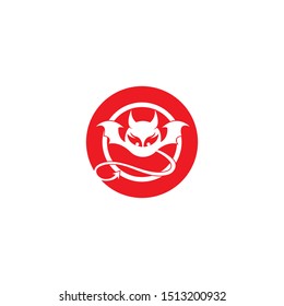 devil logo vector  template ilustration