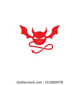 devil logo vector  template ilustration