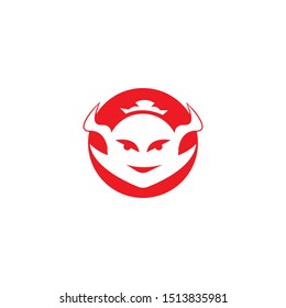 devil logo vector  template ilustration