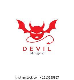 devil logo vector  template ilustration