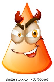 Devil looking cone form	 illustration