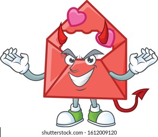 Devil love letter Cartoon character design style