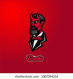 Devil man cashino mascot logo gambling, game event logo tournament