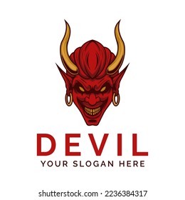 Devil Man Logo Design Vector Mascot template
