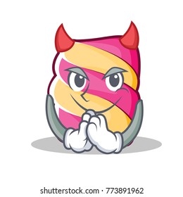 Devil marshmallow character cartoon style