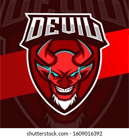 devil mascot esport logo design
