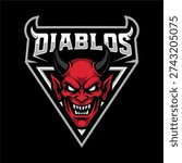 Devil mascot for sport or gaming logo