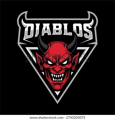 Devil mascot for sport or gaming logo