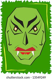 Devil Mask Abstract Background