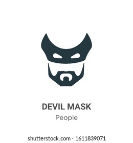 Devil mask glyph icon vector on white background. Flat vector devil mask icon symbol sign from modern people collection for mobile concept and web apps design.