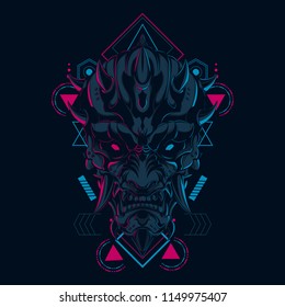 Devil Mask Illustration