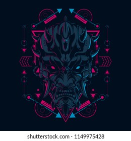 Devil Mask Illustration