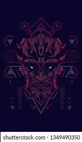 Devil mask sacred geometry