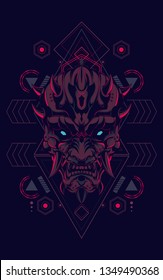 Devil mask sacred geometry