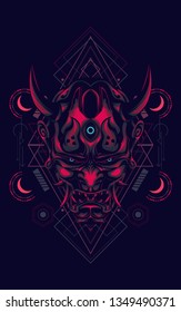 Devil mask sacred geometry