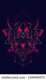 Devil mask sacred geometry