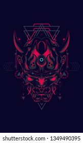Devil mask sacred geometry