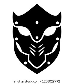 Devil mask solid icon design