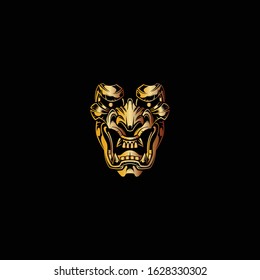 devil mask vector logo mascot