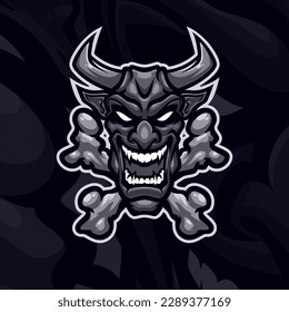 Devil masscot logo illustration vector