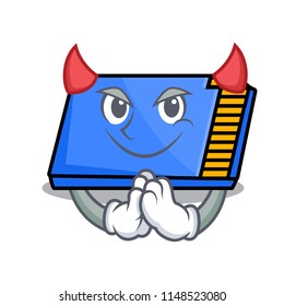 Devil memory card mascot cartoon