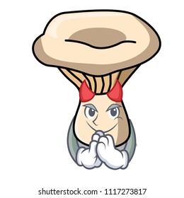 Devil milk mushroom mascot cartoon