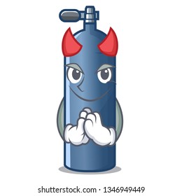 Devil miniature air tank diving character shape
