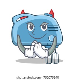 Devil mixer character cartoon style