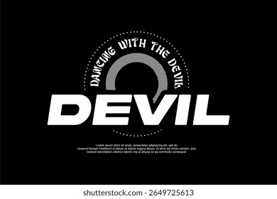 devil modern streetwear fashion tshirt urban design vector suitable for printing