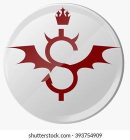 Devil Money with Red Wings Banner, Concept Vector, Illustration