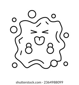 devil monster alien line icon vector. devil monster alien sign. isolated contour symbol black illustration
