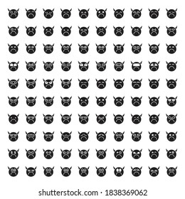 devil and monster emoticons vector set