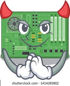 Devil motherboard in the a computer cartoon